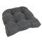 19-inch U-Shaped Micro Suede Tufted Dining Chair Cushion - Grey